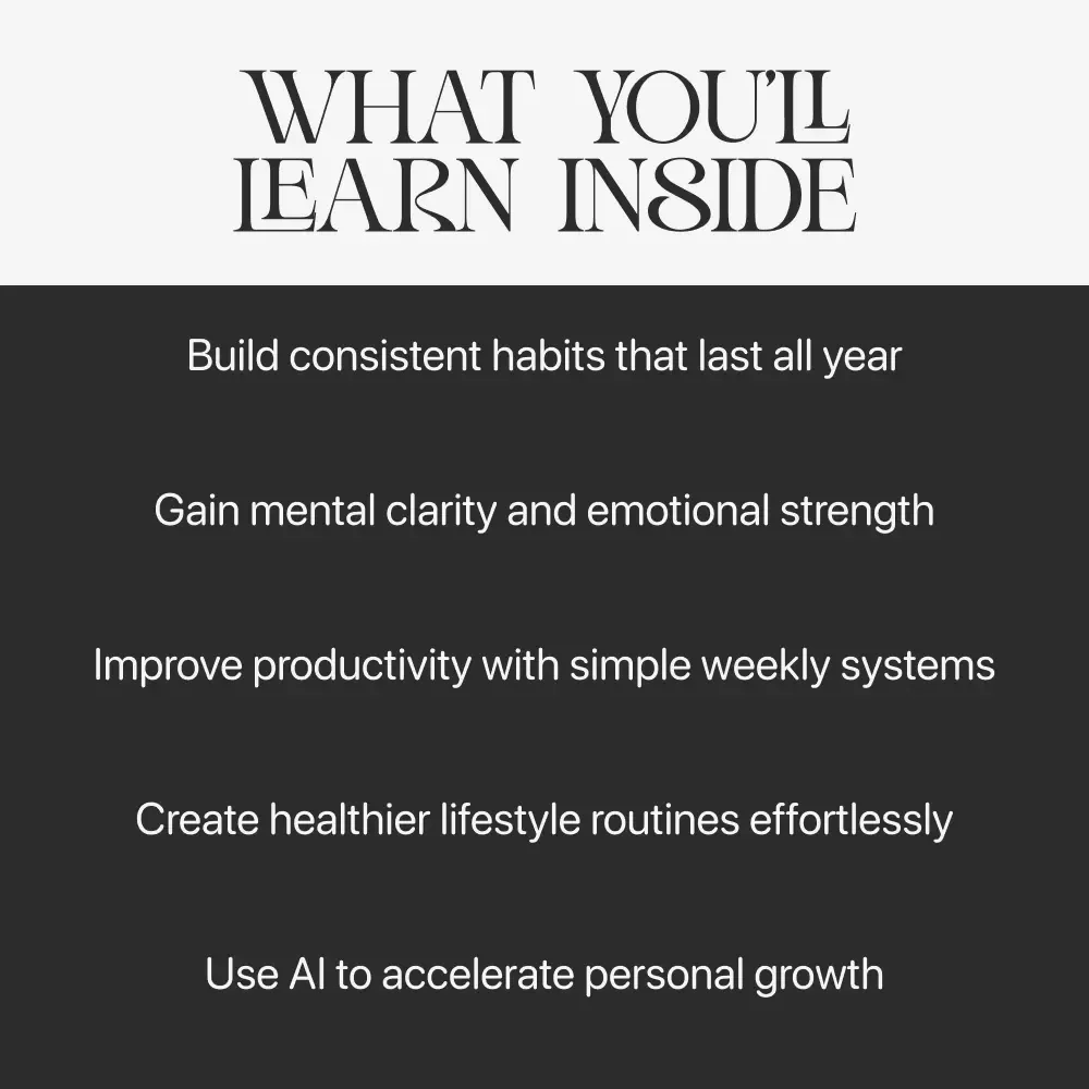 52 Weeks to Your Best Self: A Personal Growth Challenge | 52 Week Personal Development Challenge eBook, Self Improvement Planner, Mindset & Habits Guide