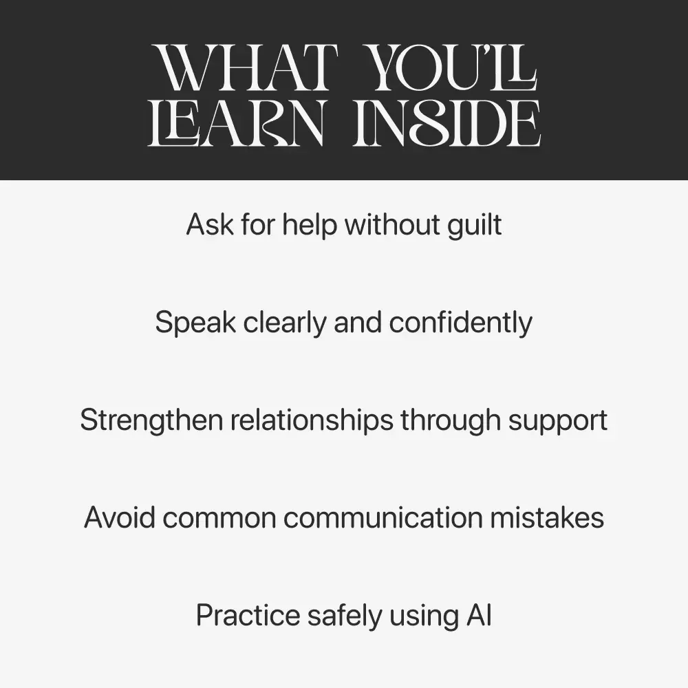 Strong Enough to Ask – A Practical Guide on How to Ask for Help Without Feeling Weak | Confidence, Communication & Emotional Strength Digital Download