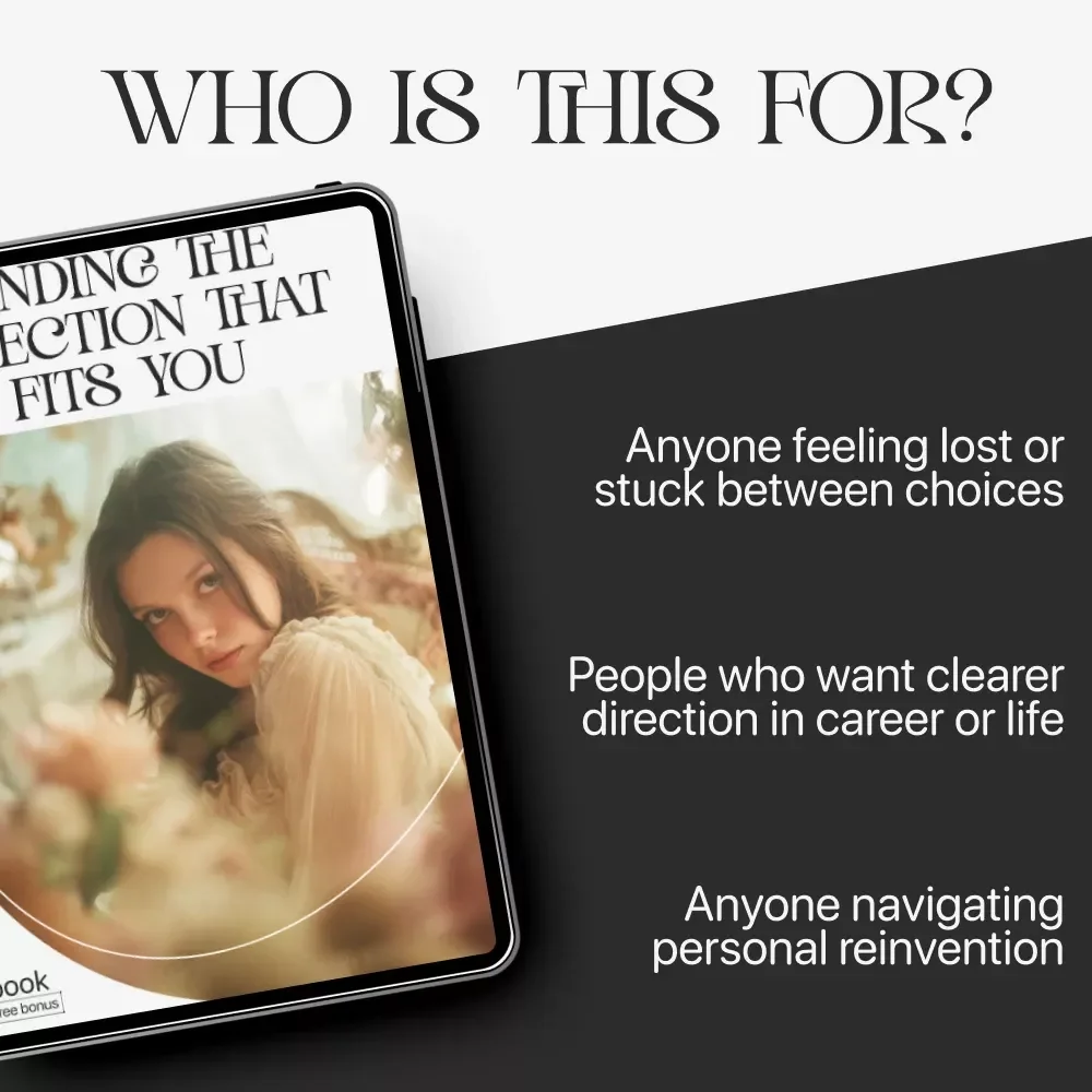 Finding the Direction That Fits You | Digital Self-Discovery Guide, Career Clarity eBook & Personal Growth Workbook for Overthinkers and Multi-Passionate Souls