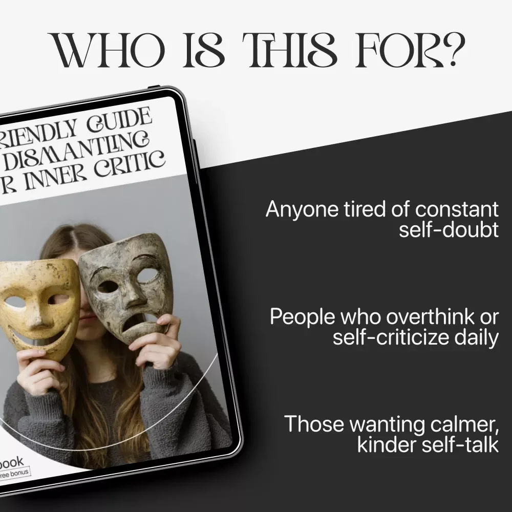 A Friendly Guide to Dismantling Your Inner Critic | Transform Negative Self-Talk & Learn How to Stop My Inner Critic | Digital eBook for Emotional Growth