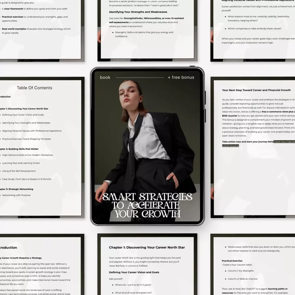 Smart Strategies to Accelerate Your Growth | Career Growth Strategy for Professionals | AI-Powered Career Guide & Skill Building eBook | Digital Download
