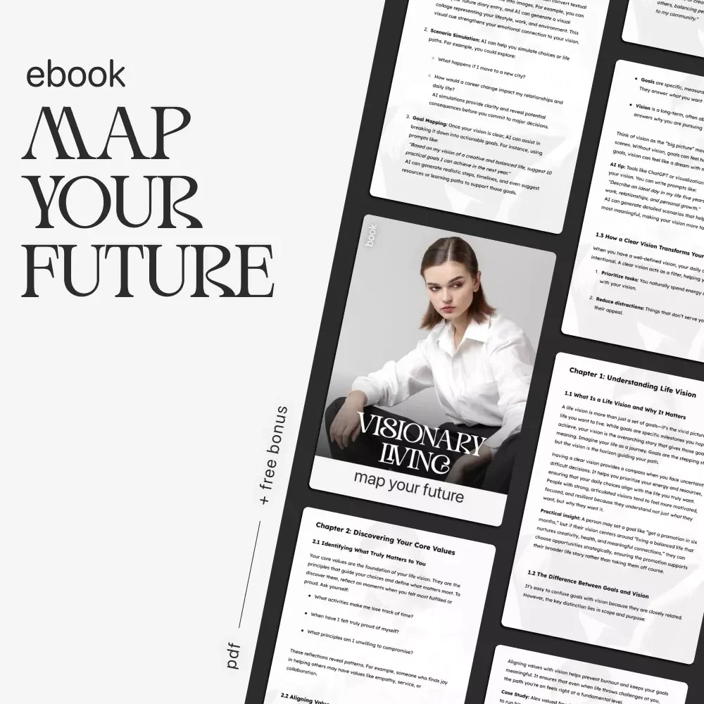 Visionary Living: Map Your Future | Digital eBook | How to Create a Vision for Your LifeVisionary Living: Map Your Future | eBook on How to Create a Vision for Your Life | Self-Growth Digital Guide for Personal Development and Life Planning