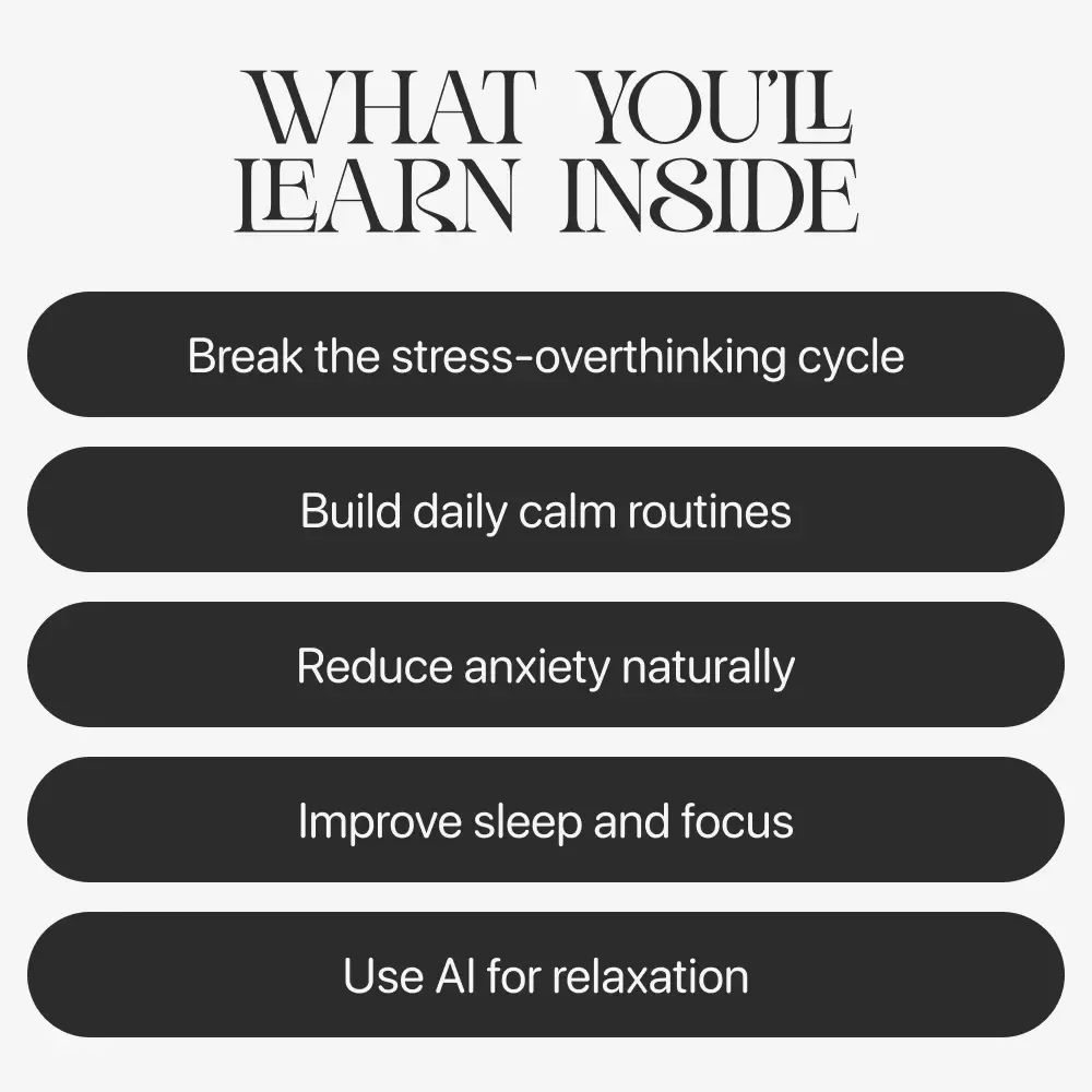 Why Your Mind Won’t Relax—and How to Fix It | Anxiety Relief eBook | Stress & Overthinking Guide | how to understand why i can't relax Mindset Workbook for Calm Living