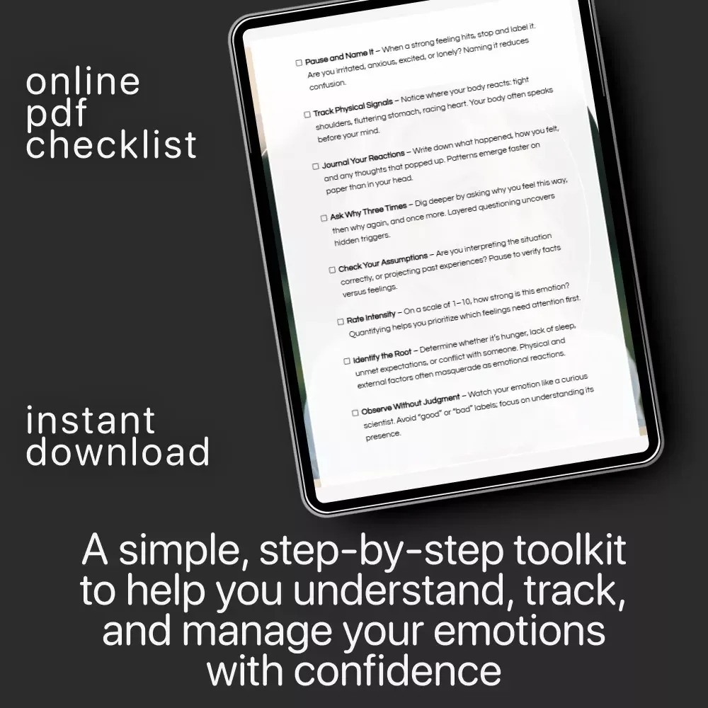 A Practical Checklist to Understand Your Emotions – Printable Emotional Awareness Guide | Self-Reflection Toolkit | How to Read My Emotions Better for Mindfulness & Growth