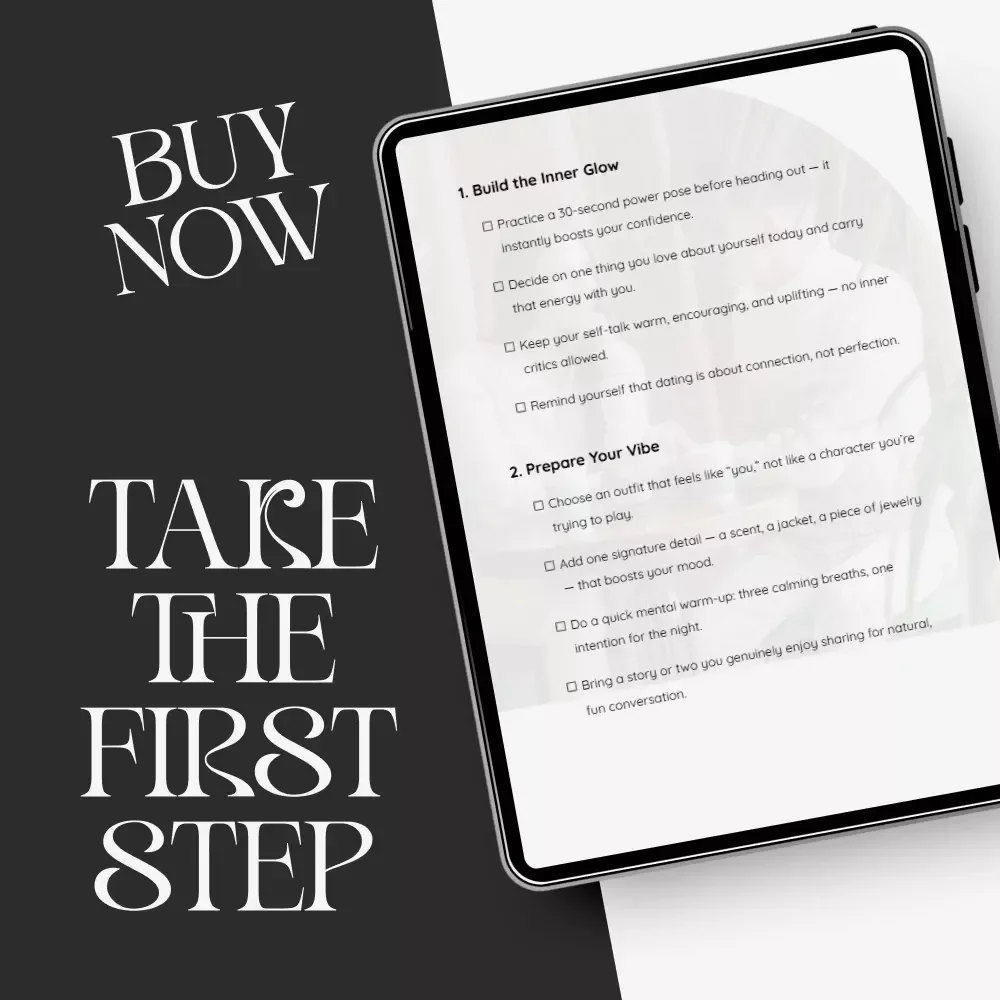 Confident Date Energy Checklist | Digital Dating Confidence Guide for Women | Self-Love, Mindset, & Conversation Prep | Printable Confidence Boost Checklist