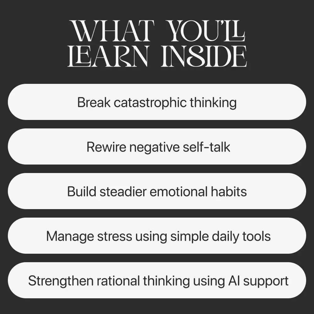 Expect Better Without Forcing Positivity – Anxiety Reframe Guide, Overthinking & Catastrophic Thinking eBook, Pattern-Shift Method, Self-Talk Prompts, Mental Health Digital Download