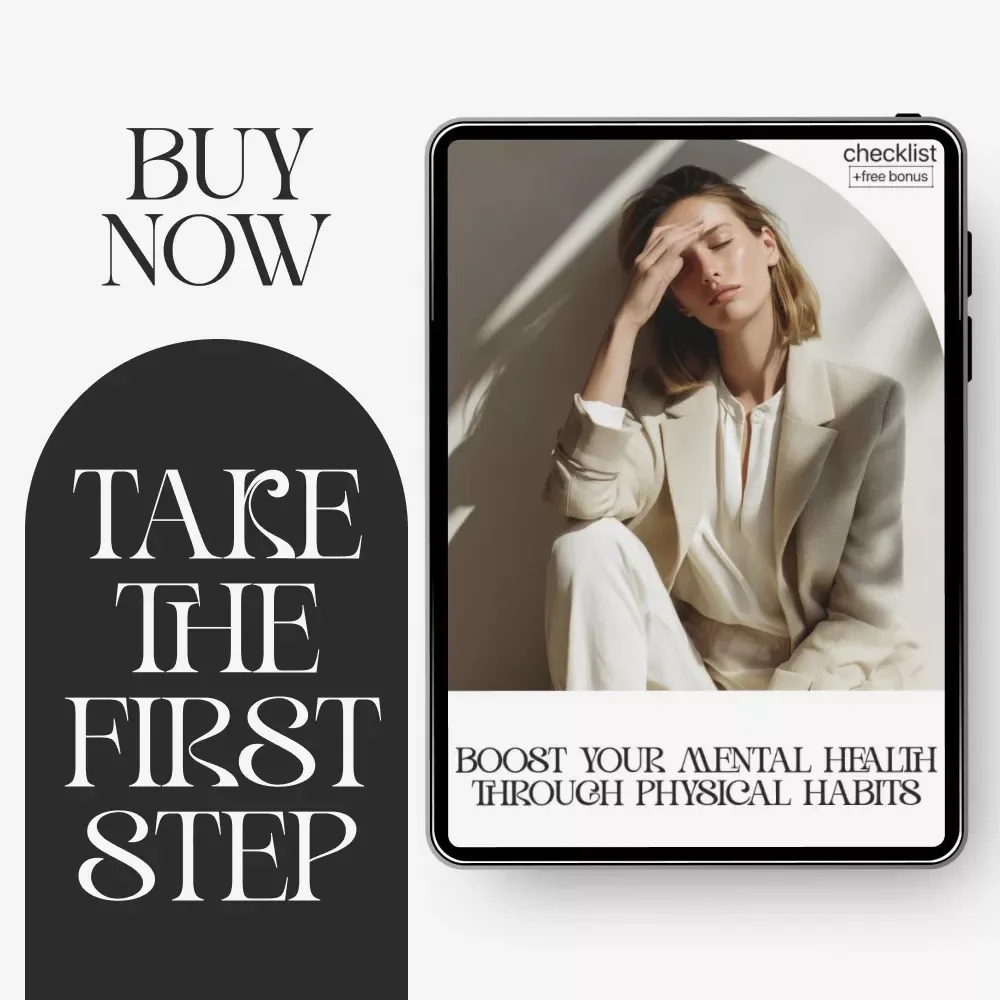 Boost Your Mental Health Through Physical Habits | Printable Daily Wellness Checklist & Self-Care Planner | Digital Guide on How to Improve Mental Health via Physical Habits