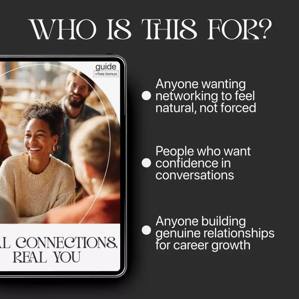 Real Connections, Real You – Authentic Networking Guide, Natural Relationship-Building eBook, AI Prompt Toolkit for Genuine Conversations