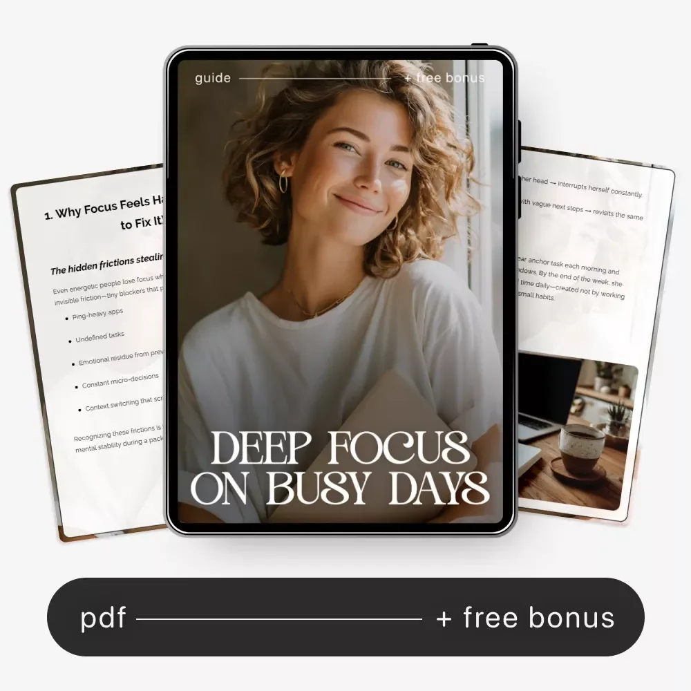 Deep Focus on Busy Days: Ultimate Guide to Deep Work Focus During Busy Days, Boost Productivity & Manage Distractions