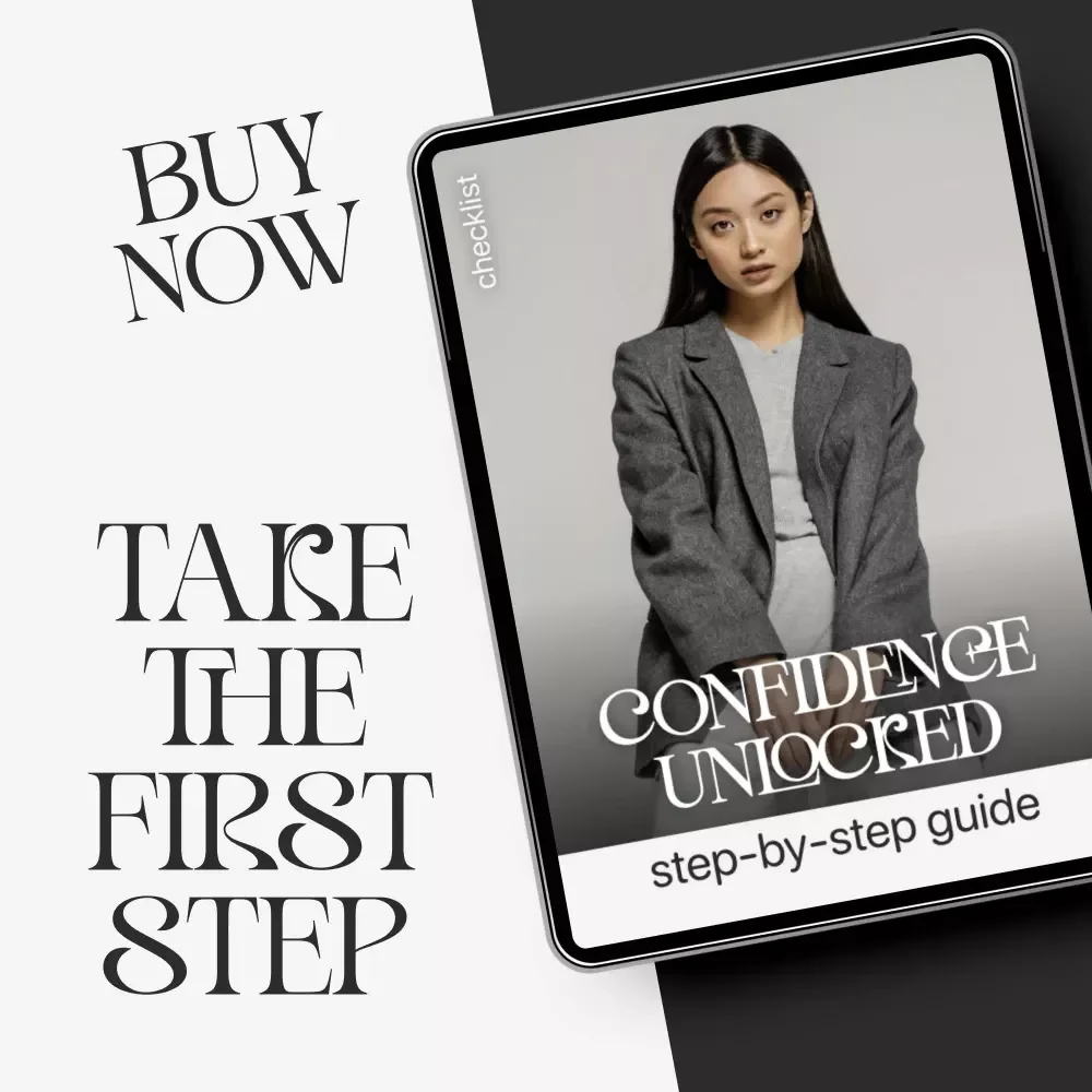 Confidence Unlocked: Step-by-Step Guide | How to Build Self-Confidence Step by Step | Printable Self-Growth Checklist for Motivation & Mindset | Digital Download