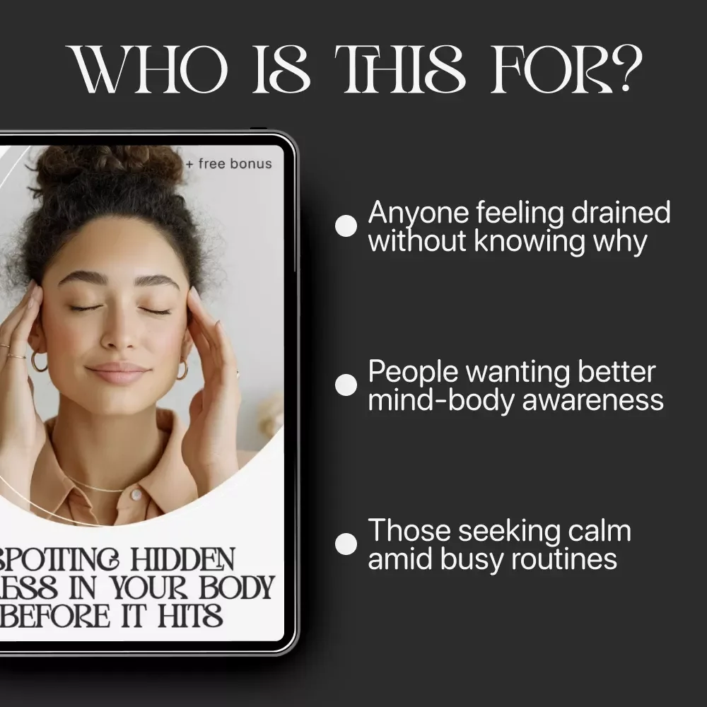 Spotting Hidden Stress in Your Body Before It Hits | Wellness eBook for Mind-Body Awareness | Learn how to notice hidden stress in my body | Digital Download for Calm, Health, and Self-Awareness