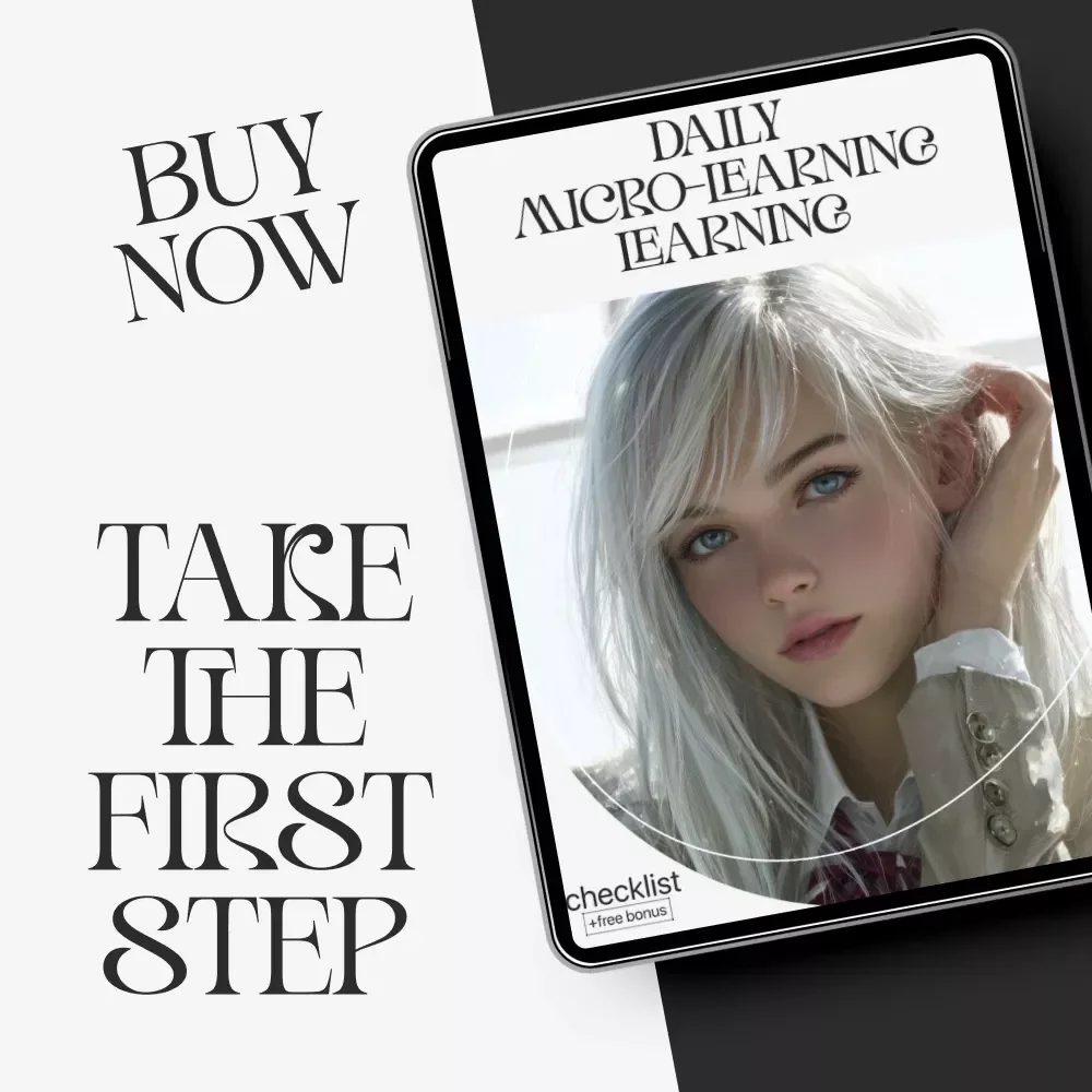 Daily Micro-Learning Checklist | Digital Download for Focused Skill Growth | Learn how to use micro-learning in daily life | Printable Study and Productivity Tool for Lifelong Learners