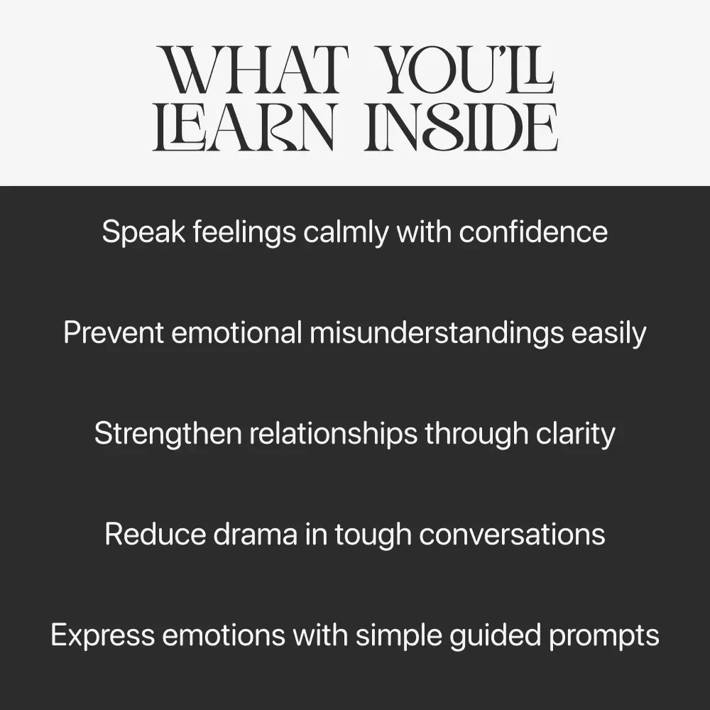 Calm Words, Clear Feelings — Emotional Clarity Guide | Mindful Communication eBook | Calm Expression Digital Download