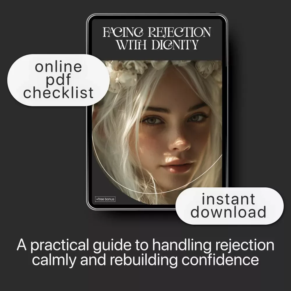 Facing Rejection with Dignity Checklist | How to Face Rejection with Dignity Emotional Resilience Guide | Digital Download for Confidence & Personal Growth