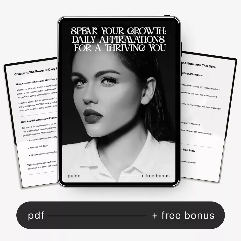 Speak Your Growth: Daily Affirmations for a Thriving You – Ultimate Guide to Daily Affirmations for Self Growth, Positive Mindset, and Personal Transformation