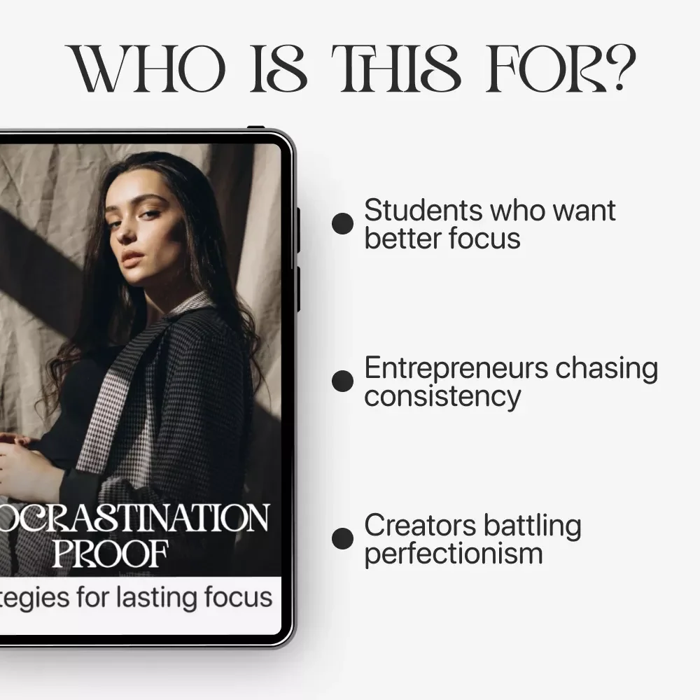 Procrastination Proof: Strategies for Lasting Focus | How to Overcome Procrastination eBook | Digital Productivity Guide for Focus, Motivation & Time Management