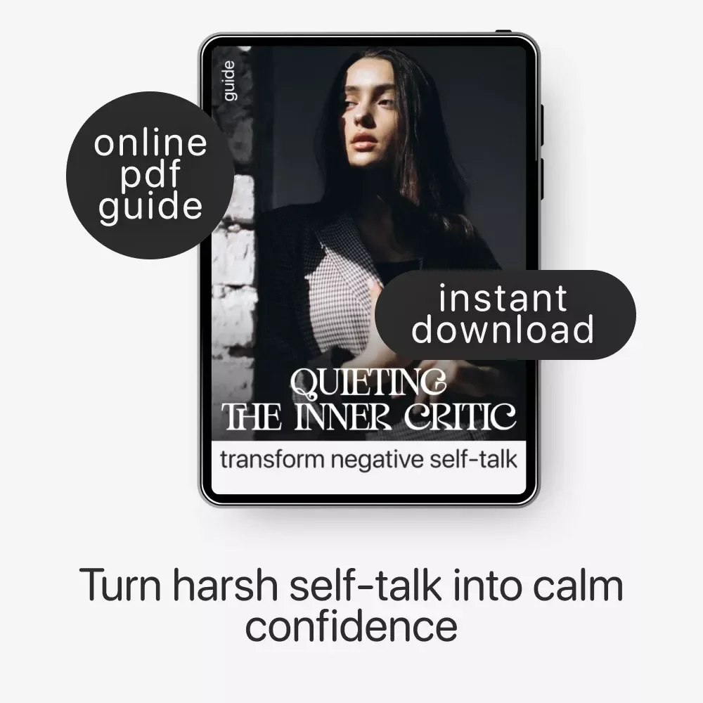 Quieting the Inner Critic: Transform Negative Self-Talk | How to Reduce Negative Self-Talk | Digital Mindfulness & Self-Compassion Guide | Instant Download