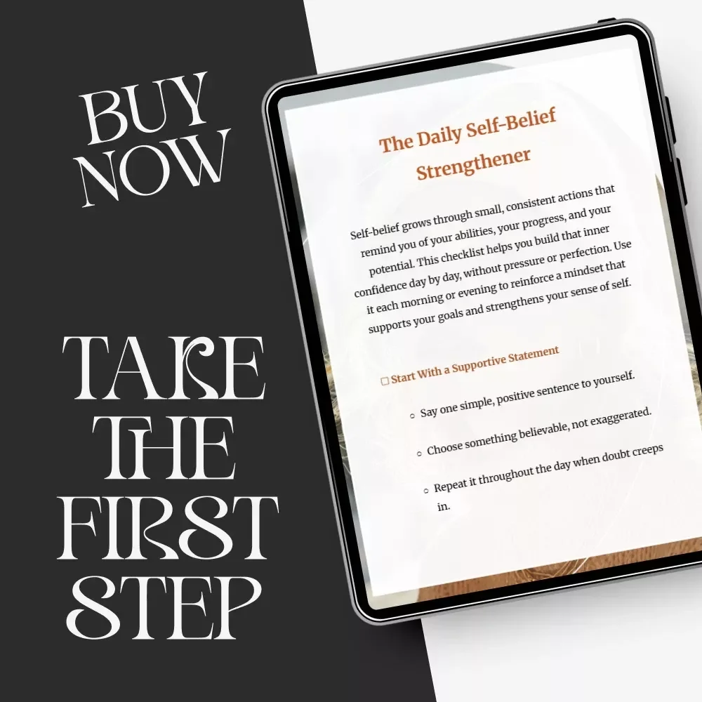 The Daily Self-Belief Strengthener | Confidence & Mindset Printable Checklist | How to Strengthen Self-Belief Every Day