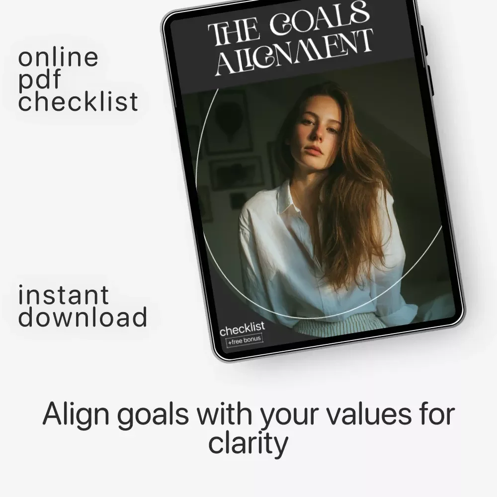 The Goals Alignment Checklist | How to Align My Goals with What I Truly Care About | Values-Based Goal Planning Printable