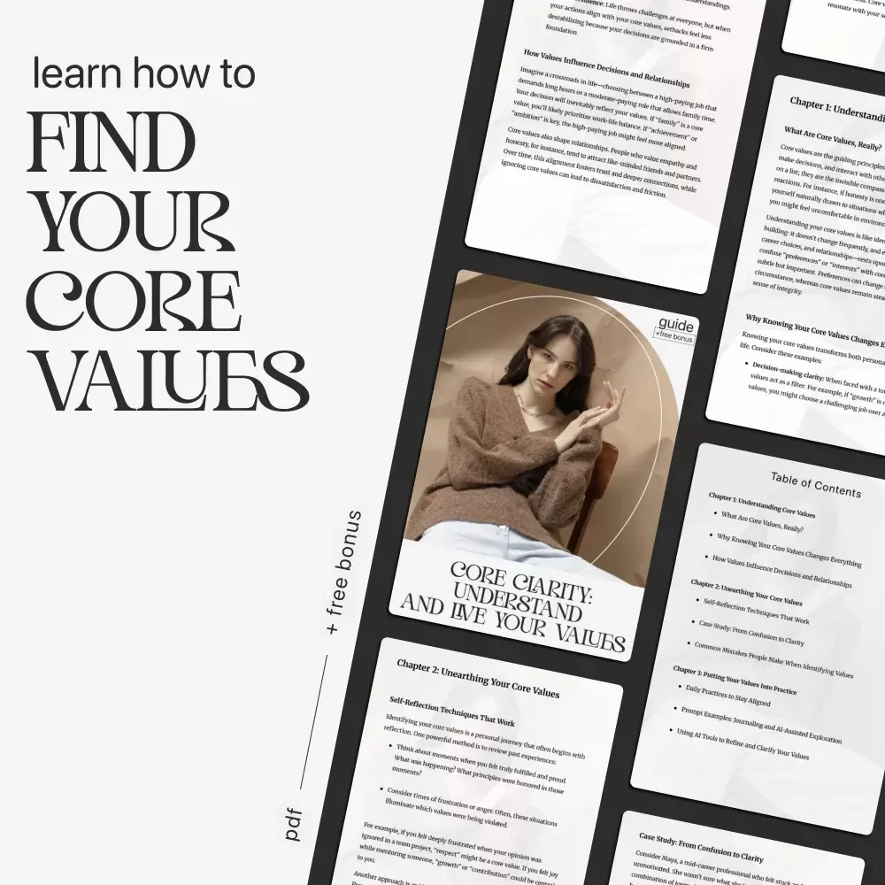 Core Clarity: Understand and Live Your Values | Digital Guide to Discover What Matters Most | Learn How to Find Your Core Values