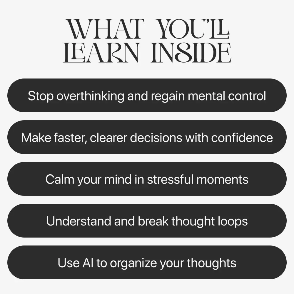Making Sense of Your Overthinking – A Mind Clarity Guide for Anyone Searching How to Understand Why I Overthink Everything | Digital Download