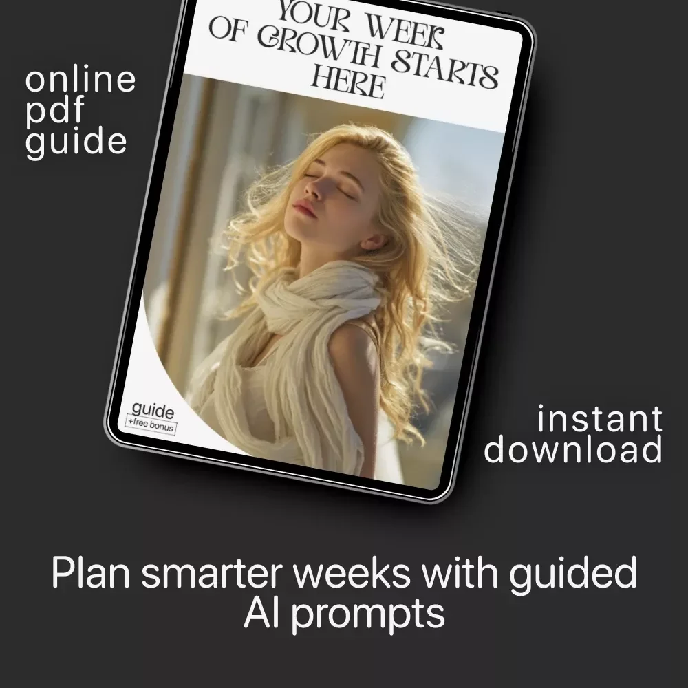 Your Week of Growth Starts Here | Guide with AI Prompts for Creating a Weekly Growth Plan and Building Focused Progress