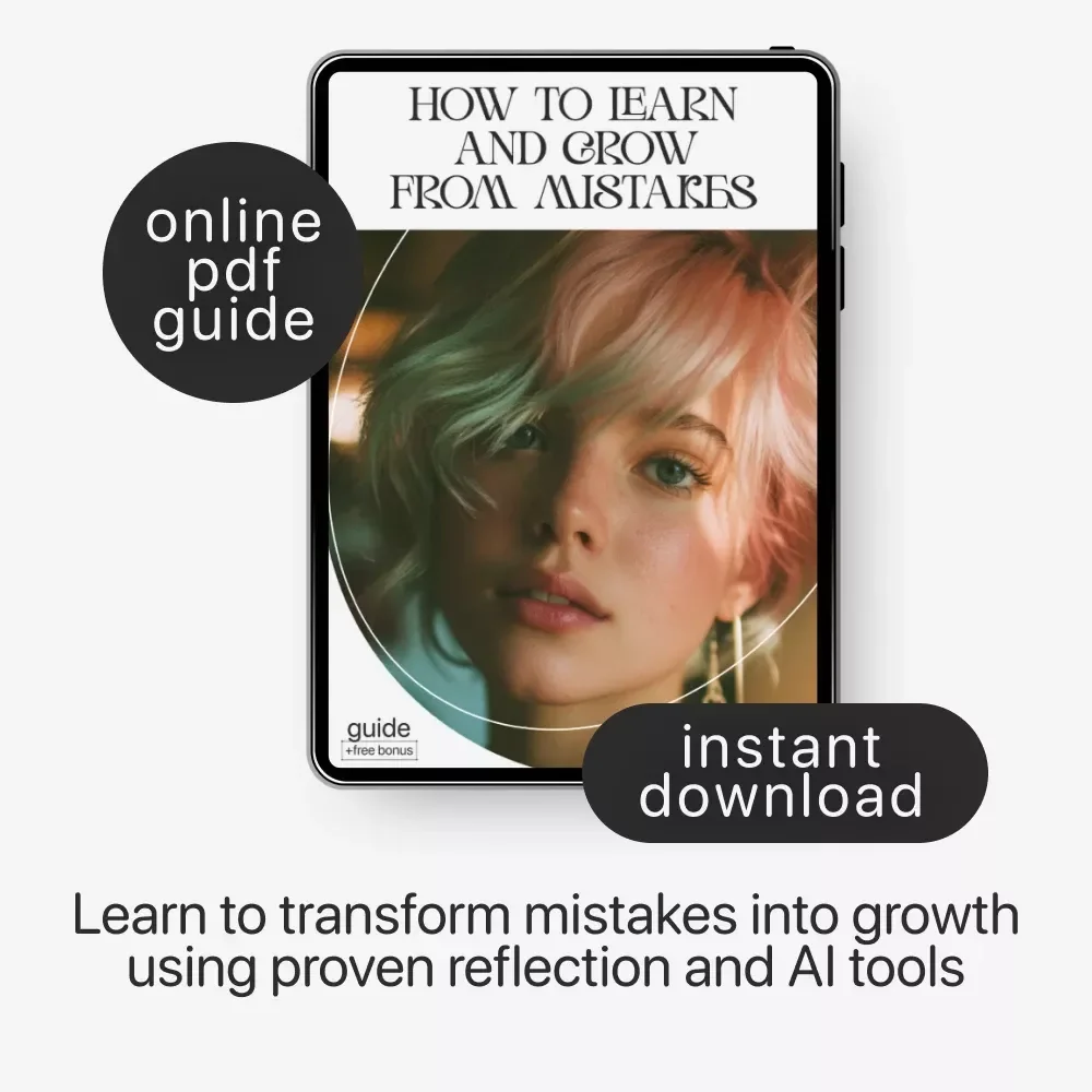 How to Learn and Grow from Mistakes – Digital Guide | how to grow from mistakes Mindset, Self-Growth & Resilience eBook for Personal Development
