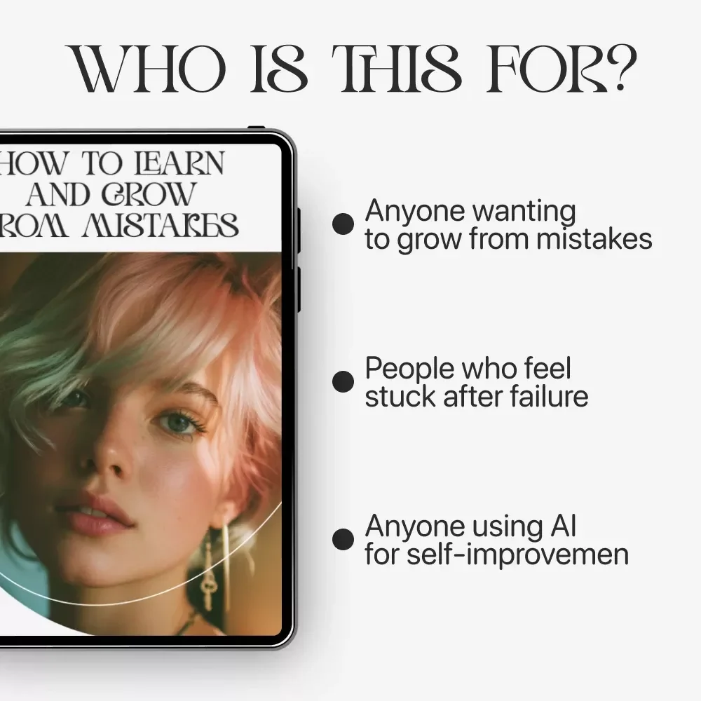 How to Learn and Grow from Mistakes – Digital Guide | how to grow from mistakes Mindset, Self-Growth & Resilience eBook for Personal Development