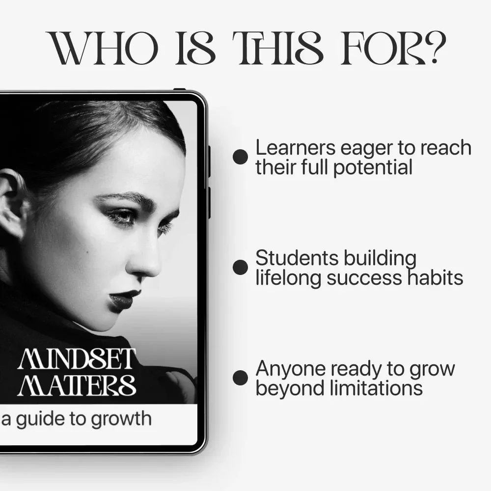 Mindset Matters: A Guide to Growth | How to Develop a Growth Mindset | Digital Self-Improvement & Motivation Guide | Instant Download