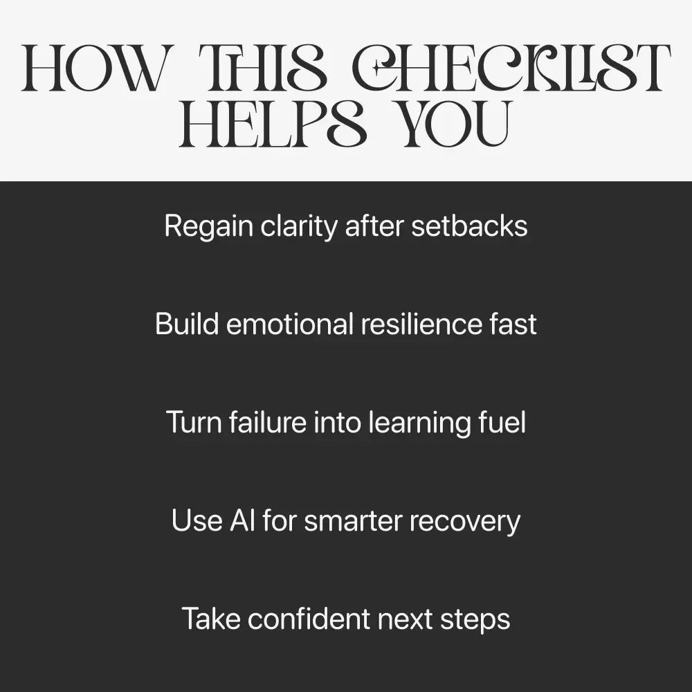 Bounce-Back Blueprint | Printable Checklist for Recovery, Resilience & How to Bounce Back from a Major Setback | Digital Download