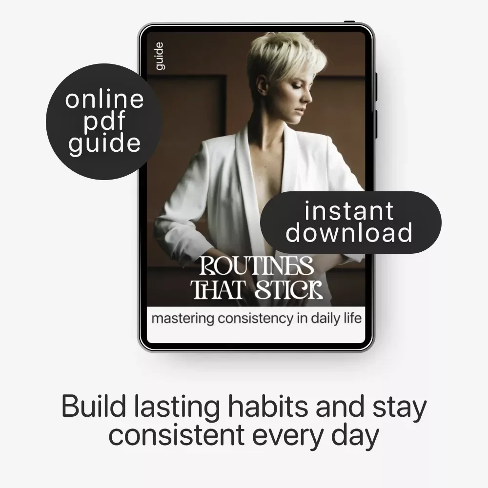 Routines That Stick: Mastering Consistency in Daily Life | How to Stay Consistent with Routines | Digital Productivity & Habit-Building Guide | Instant Download