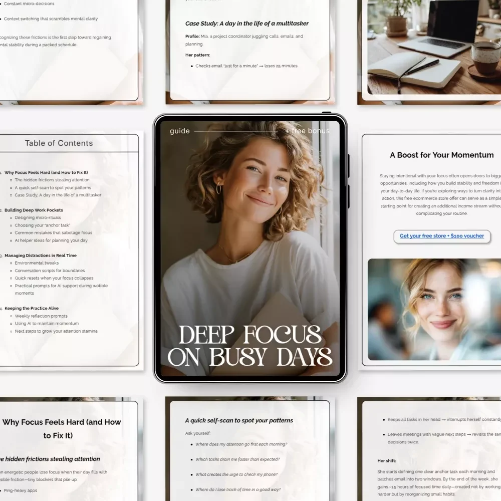 Deep Focus on Busy Days: Ultimate Guide to Deep Work Focus During Busy Days, Boost Productivity & Manage Distractions