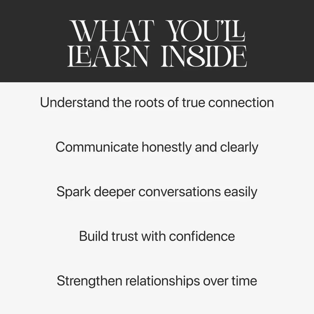 Connecting Deeply with People | Guide for Meaningful Relationships | How to Connect Deeply with People | Personal Growth Digital Download