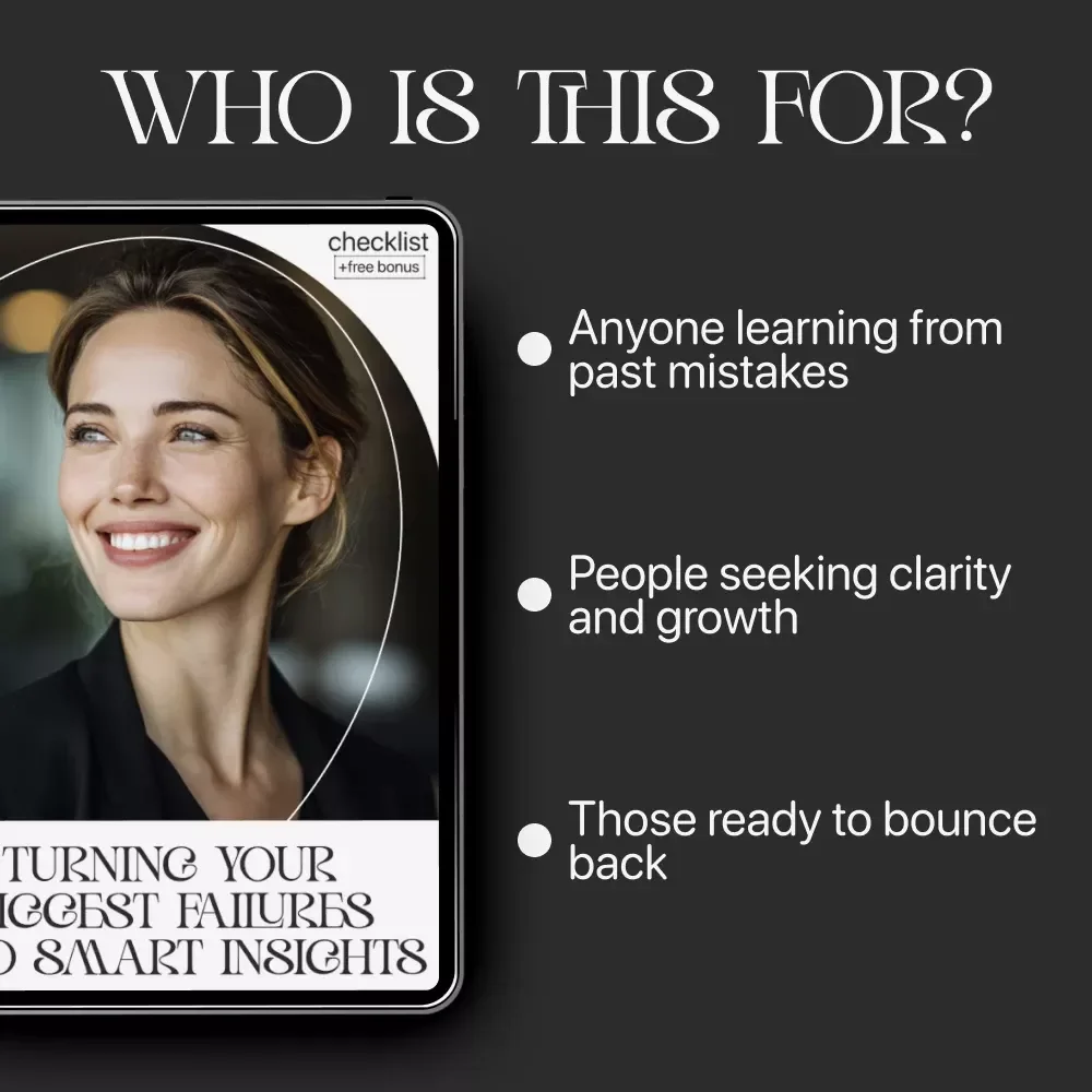 Turning Your Biggest Failures into Smart Insights | Reflective AI Checklist | Learn how to use AI to reflect on your biggest failures | Digital Growth and Mindset Workbook