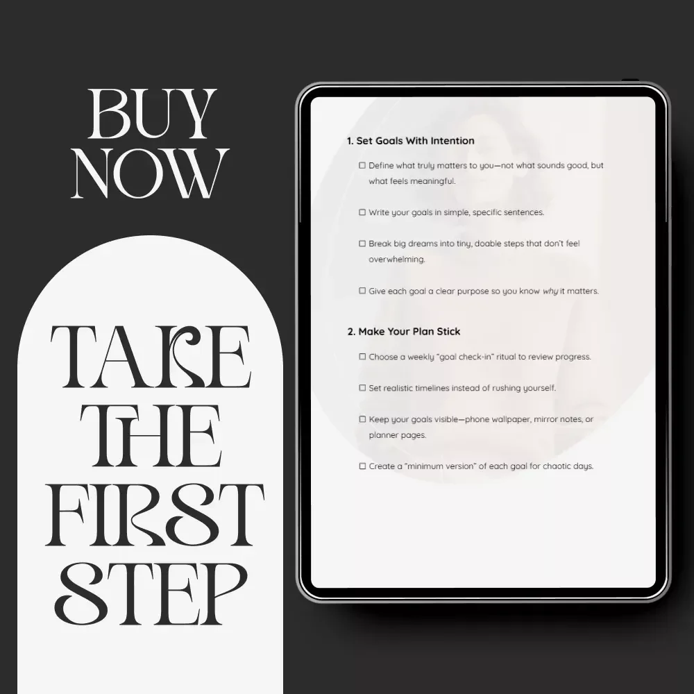 Goal-Getter Starter List | Printable Goal Setting Guide, Digital Planner Insert, Productivity eBook, Personal Growth Checklist for Intentional Planning