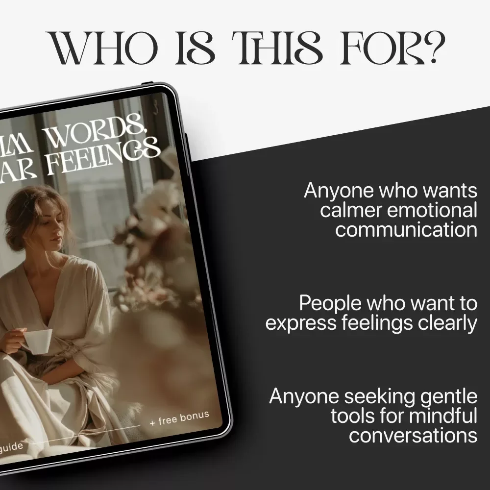 Calm Words, Clear Feelings — Emotional Clarity Guide | Mindful Communication eBook | Calm Expression Digital Download