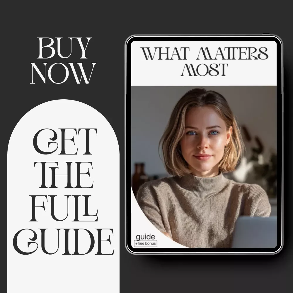 What Matters Most — Priority-Setting guide eBook & printable checklist for intentional living, productivity, and daily clarity
