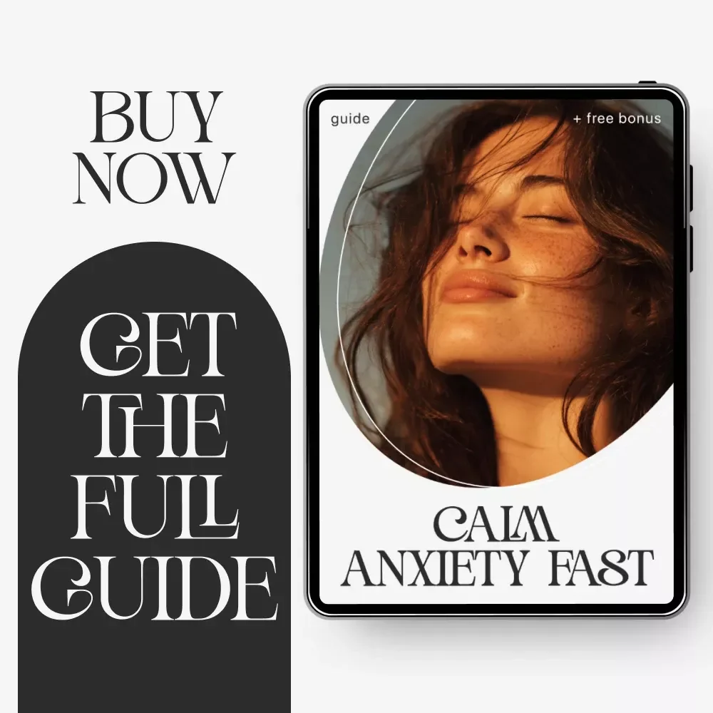 Calm Anxiety Fast – Digital Guide for How to Calm Anxiety | Instant Download Self-Help eBook, Breathing & Grounding Tools, AI Prompts for Overthinking, Mental Health Anxiety Relief Planner