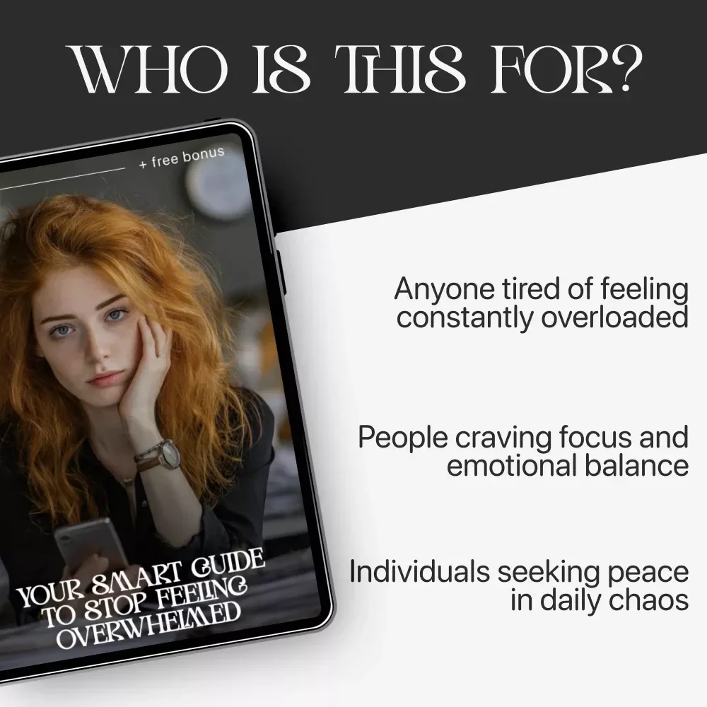 Your Smart Guide to Stop Feeling Overwhelmed | Digital Self-Help eBook for Calm and Focus | Learn how to stop getting overwhelmed with AI-Assisted Strategies | Instant Download for Stress Relief and Clarity