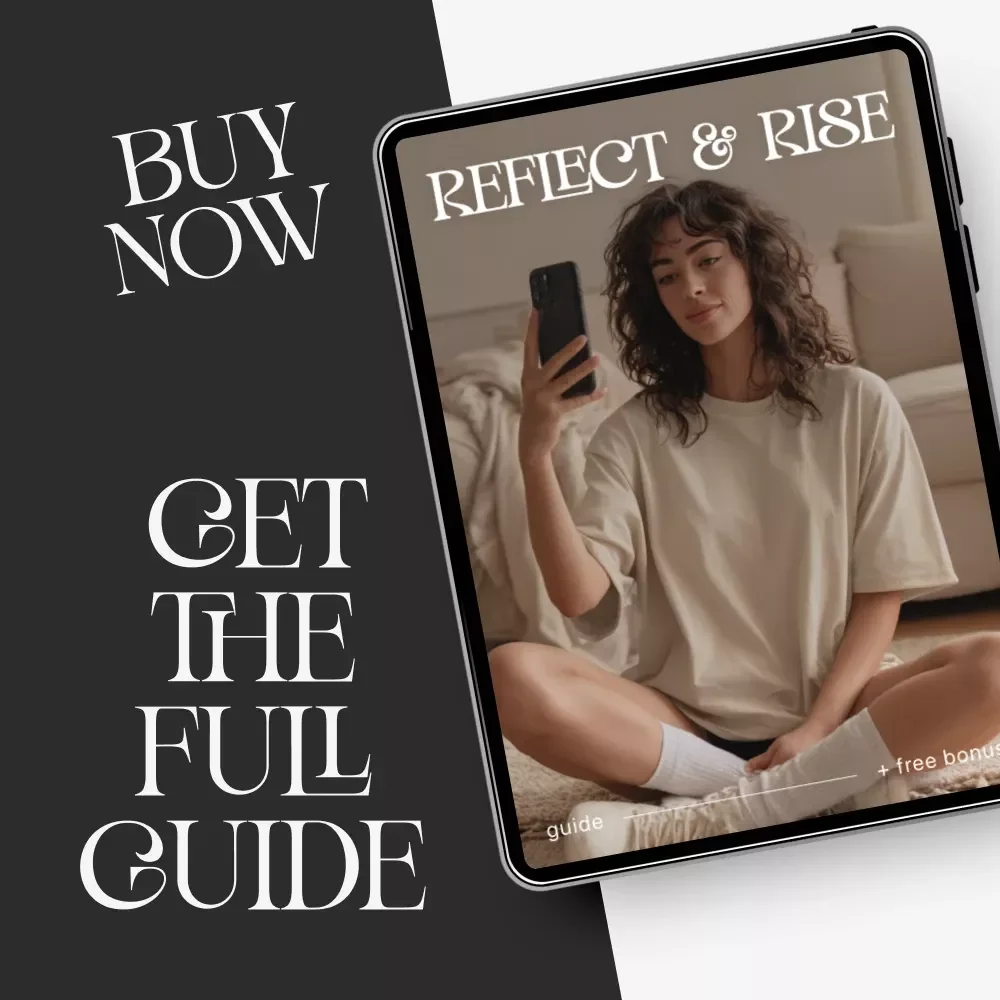 Reflect & Rise — Self-Reflection Guide with AI | Digital Download eBook & Printable Checklist | Mindset Growth Journal Prompts
