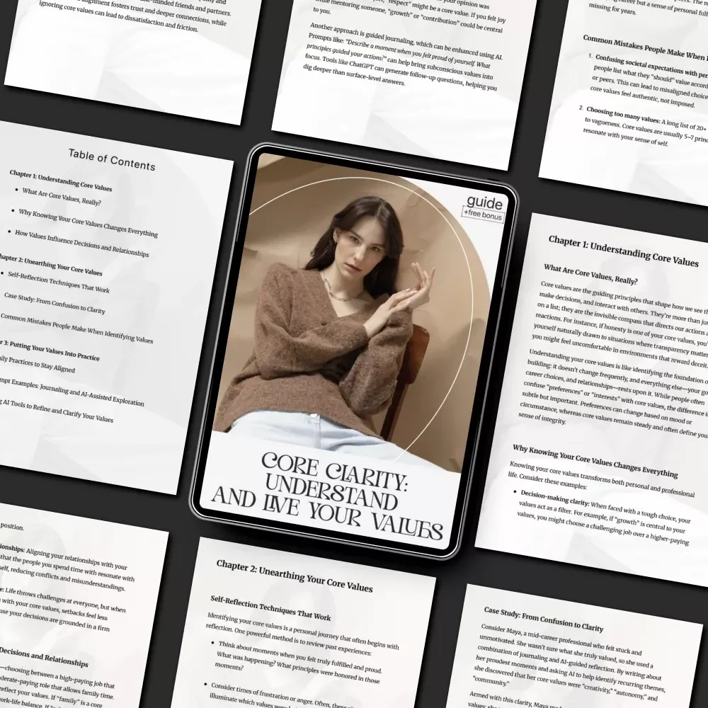 Core Clarity: Understand and Live Your Values | Digital Guide to Discover What Matters Most | Learn How to Find Your Core Values