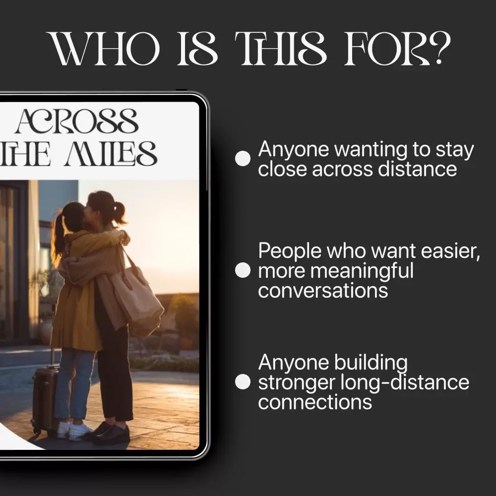 Across the Miles — Long-Distance Friendship Guide, Digital Download eBook, Communication Rituals, Connection-Building Prompts, Relationship Checklist