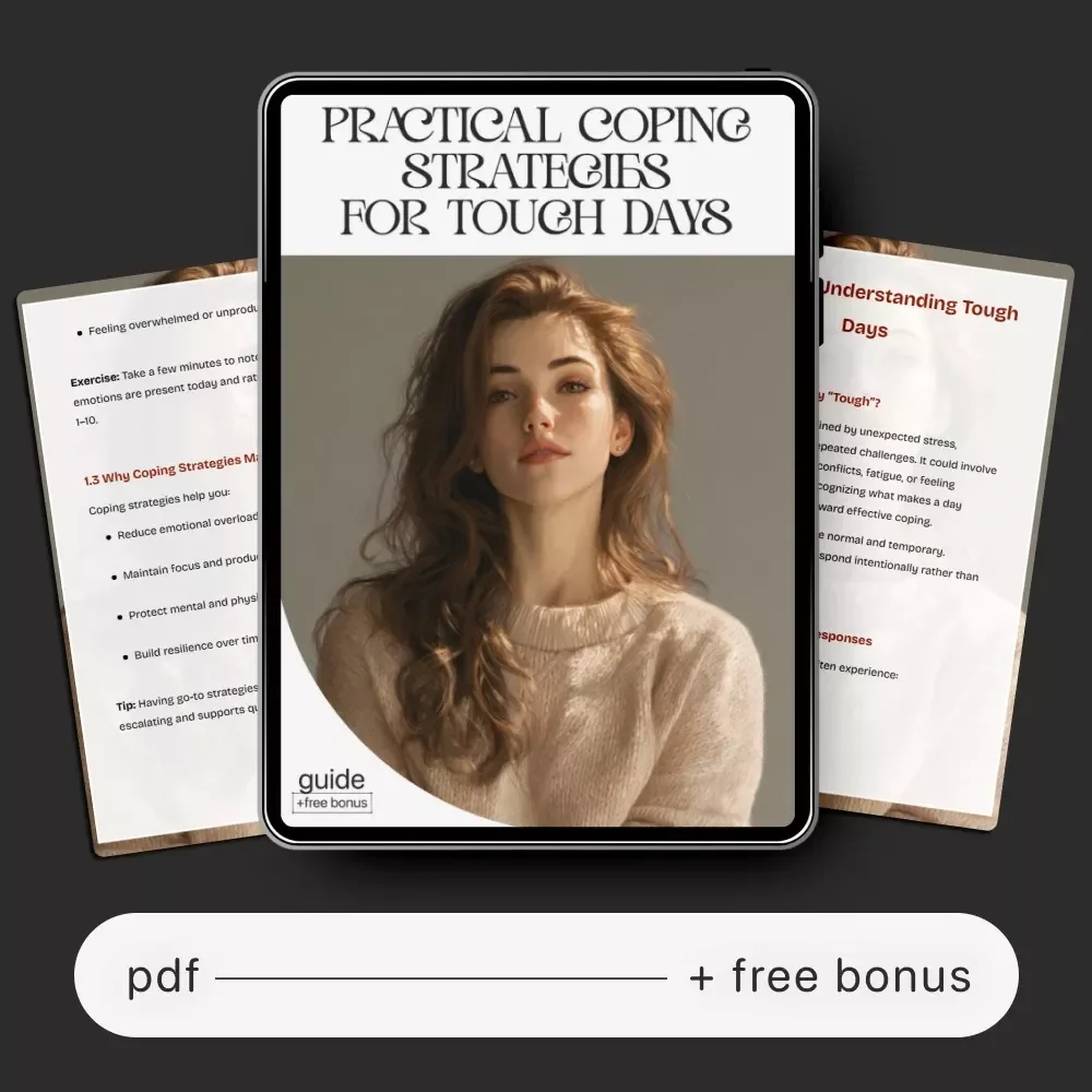 Practical Coping Strategies for Tough Days – Digital Mental Health Guide, AI Emotional Support Prompts, Self-Care eBook, Mindfulness & Resilience Toolkit