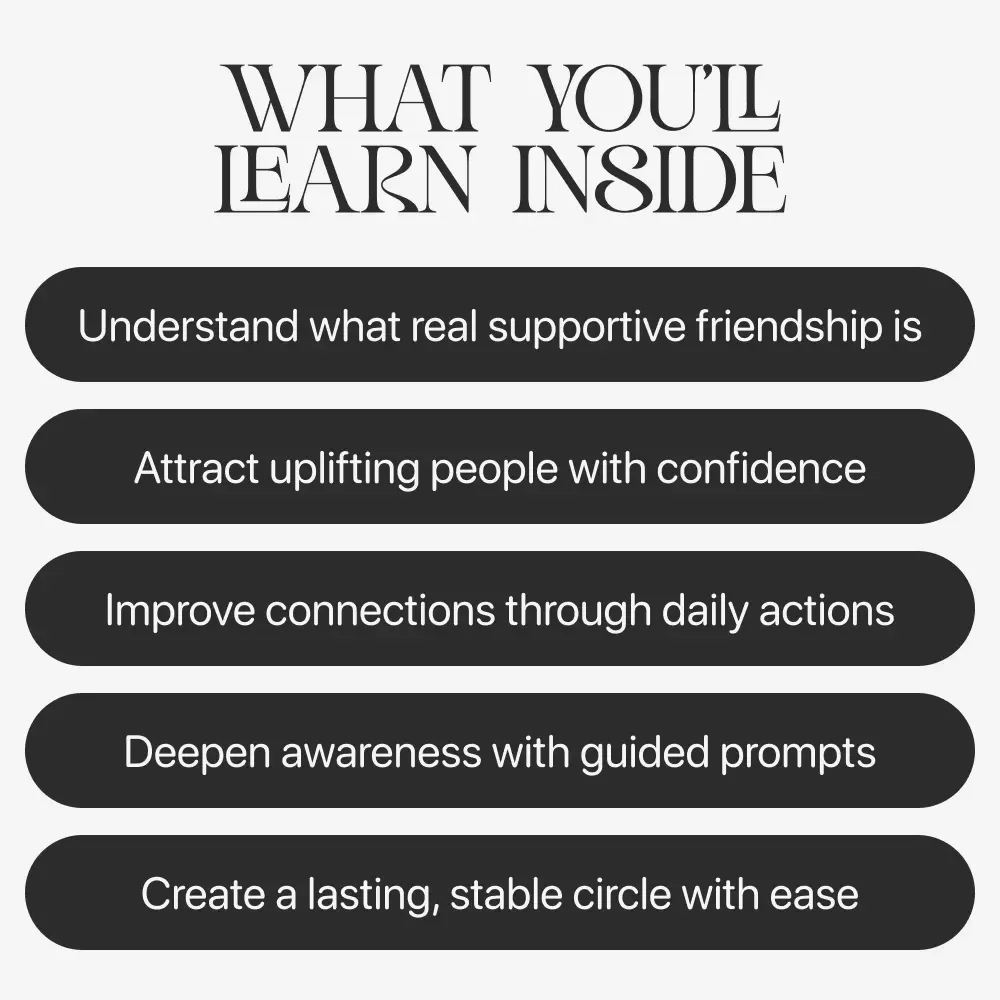 Circle That Lifts You — Supportive Friendship Guide, Social Circle Growth eBook, Attract Genuine Connections, Personal Growth Digital Download