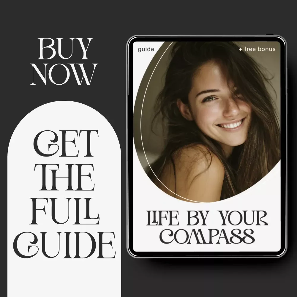 Life by Your Compass | Digital Life Planning Guide | Learn how to make a life plan that feels true to you | Printable Self-Discovery and Goal-Setting Workbook