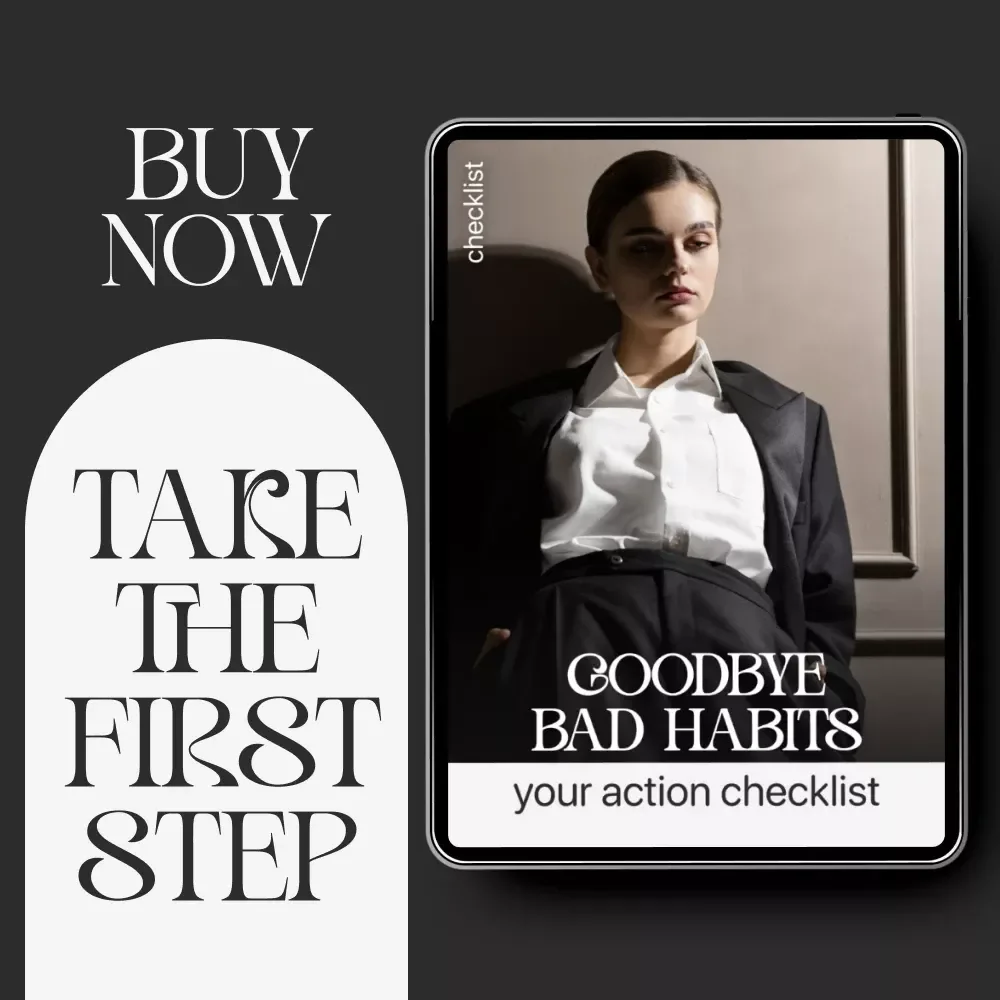 Goodbye Bad Habits: Your Action Checklist | Digital Habit Tracker & Guide | Learn How to Break Bad Habits for Good