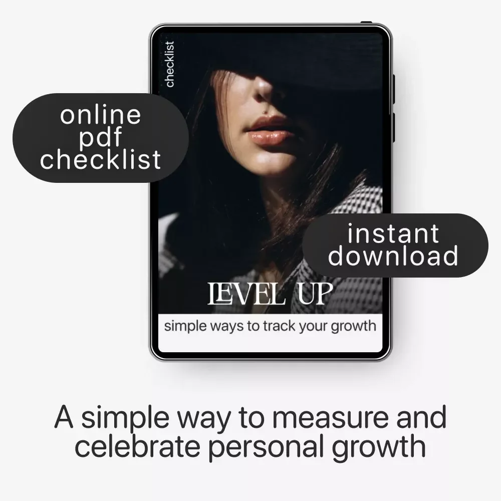 Level Up: Simple Ways to Track Your Growth | Printable Personal Growth Checklist | Learn How to Measure Personal Growth Simply