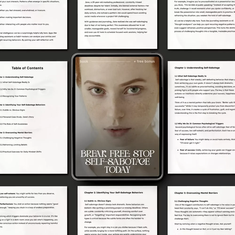 Break Free: Stop Self-Sabotage Today | How to Stop Self-Sabotage | Digital eBook for Mindset, Motivation & Lasting Personal Growth | Instant Download