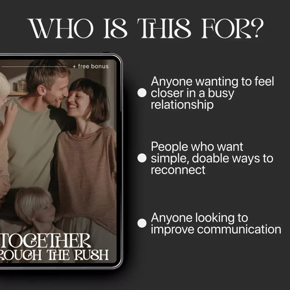 Together Through the Rush | Intimacy Guide for Busy Couples • Relationship eBook • Digital Download for Deeper Connection • Couples Communication Tool