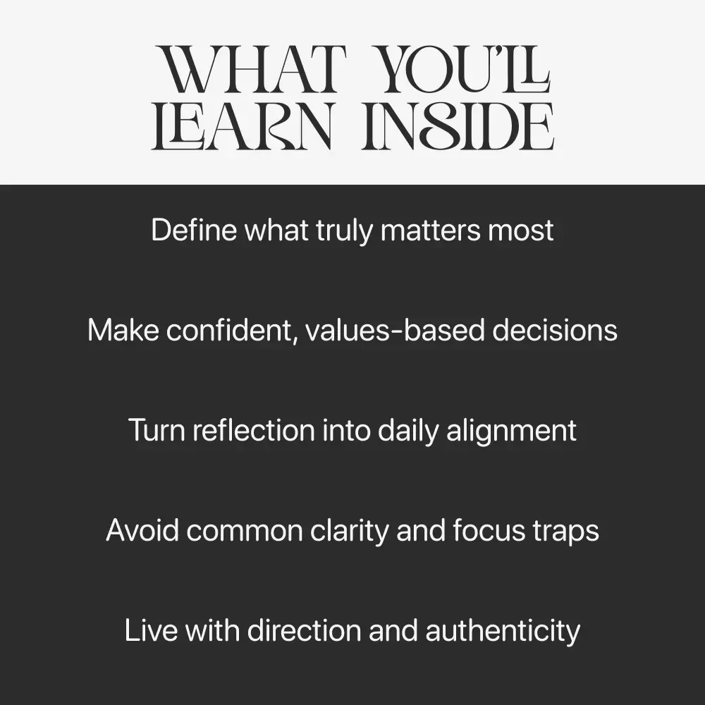 Core Clarity: Understand and Live Your Values | Digital Guide to Discover What Matters Most | Learn How to Find Your Core Values